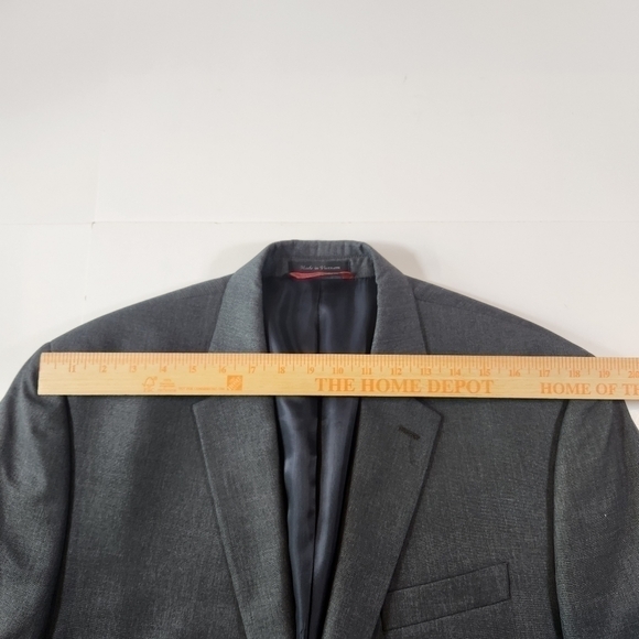 CHAPS Men's 44L Gray Blazer Sport Coat Suit Jacket Modern Polyestrer Blend - Picture 7 of 10